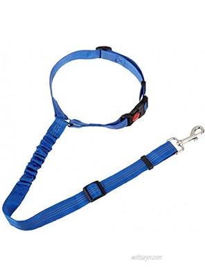 Dog Seat Belt 2019 New Adjustable Dog Seat Belt Harness Dog Vehicle Seat Belt Car Headrest Restraint Pet Leash for Driving Travel Daily Use（Blue）