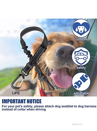 GUDPUP Dog Seatbelt for Car Cat Dog Car Harness Adjustable Pet Safety Belts for Large Medium Small Dogs Durable Nylon Fabric Vehicle Seatbelt Harness for Travel and Daily Use