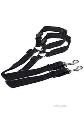 hanwey Heavy Duty Dog Leash Adjustable Safety Leads Pet Car Seat Belt 2 Pack Strong and Durable Leashes for Large Medium Dogs Cats