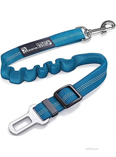 Seat Belt for Dogs with Elastic Bungee Buffer | Car Travel Accessories for Dogs Adjustible Elastic Blue
