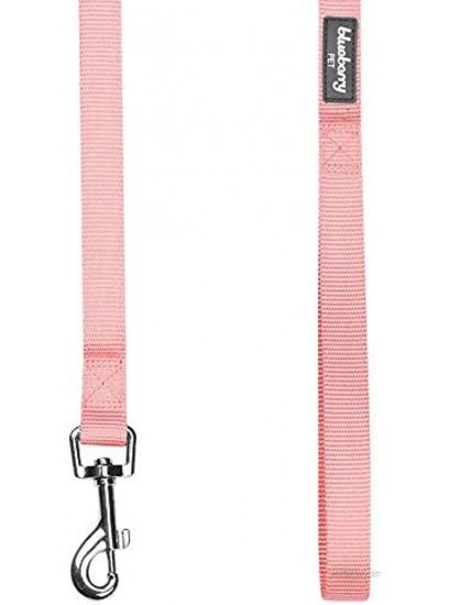 Blueberry Pet Essentials 21 Colors Durable Classic Dog Leash 5 ft x 3 4 Baby Pink Medium Basic Nylon Leashes for Dogs