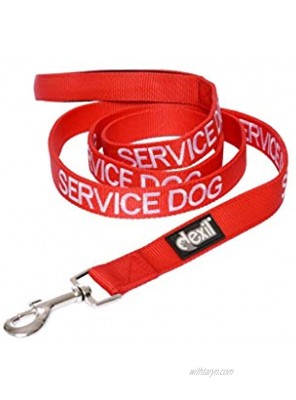 Dexil Limited Service Dog Blue Red Green 2ft 4ft 6ft Padded Dog Leash Prevents Accidents by Warning Others of Your Dog in Advance