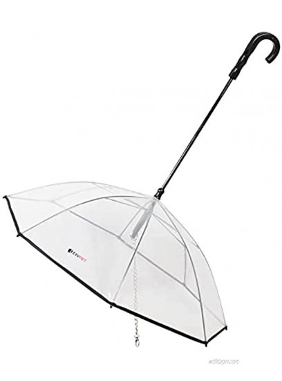 Lesypet Pet Dog Umbrella with Leash for Small Pets Fits 20” Back Length Pets
