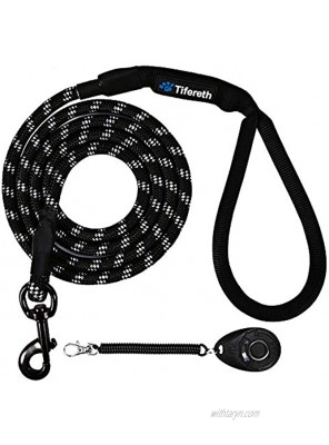 Tifereth Rope Medium-Large 6ft-4ft Dog-Leash Strong Big Heavy Duty Climbing Rope Leash with Soft Padded Handle for Medium to Large Dogs