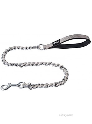 TSPRO Chew Proof Dog Leash Stainless Steel Dog Leash Metal Chain Training Dog Leash with Soft Handle for Medium Large Dog