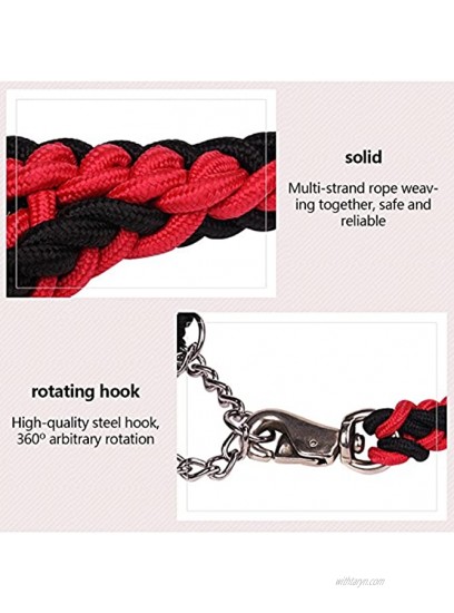 Dog Collar and Leash Set with Heavy Duty Dog Leash Heavy Duty Rope Braided Dog Training Leash Strong Dog Leash Durable Nylon Dog Training Leash for Small Medium Large Dogs