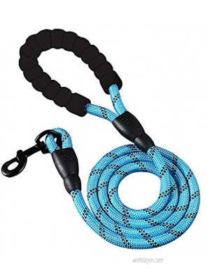 GonHui 5 FT Reflective Dog Leash Strong Training Leashes with Comfortable Padded for Medium and Large Dogs