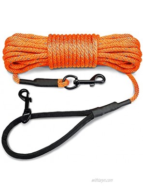 Joytale Long Dog Training Leash 15 FT 33 FT 50 FT Tie Out Rope Check Cord Dogs Leashes with Padded Handle Reflective Recall Lead for Puppy and Small Dogs