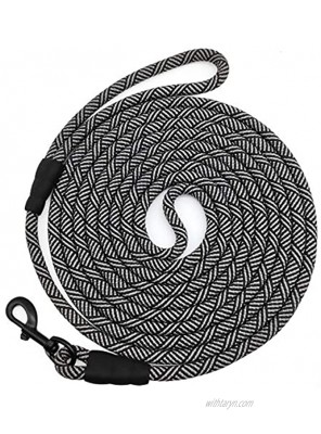 Mycicy Long Rope Leash for Dog Training 12 15 22 30 36 50 60 80 100ft Check Cord Recall Training Agility Lead for Large Medium Small Dogs Great for Training Playing Camping or Backyard