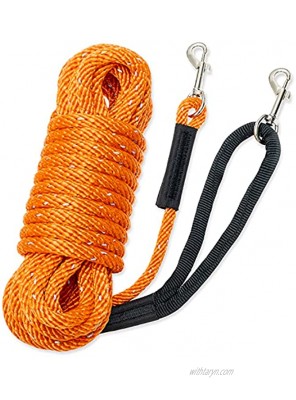 PETPMEEE Long Dog Leash Reflective Training Lead Rope Dog Leash Nylon Heavy Duty Dog Leash for Running Walking Extender Yard for Small Medium Large Dogs