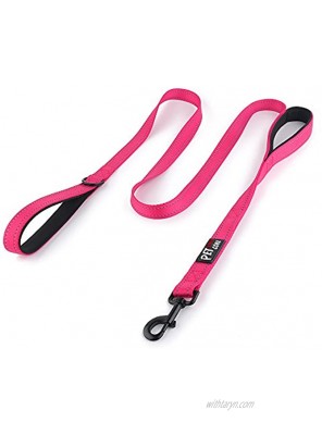 PLUTUS PET Dog Leash 6ft Long,Traffic Padded Two Handle,Heavy Duty,Reflective Double Handles Lead for Control Safety Training,Leashes for Large Dogs or Medium Dogs,Dual Handles Leads