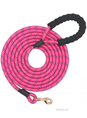 Shorven Nylon Strong Dog Rope Lead Reflective Training Dog Leash with Soft Handle 5-20 FT Long