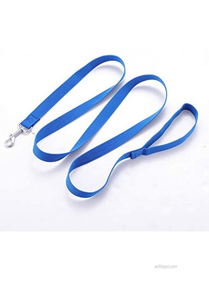 Siumouhoi Strong Durable Nylon Dog Training Leash Traction Rope 15 Feet Long 1 Inch Wide for Small and Medium Dog15Feet Blue