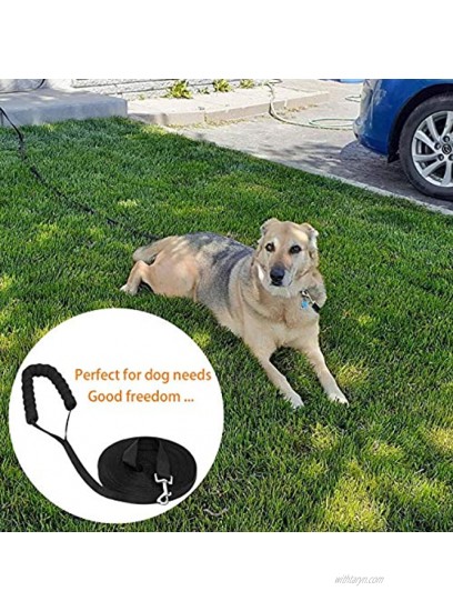 Training Leads for Dogs Nylon Long Training Dog Leash Long Dog Recall Lead,Long Line for Dog Tracking Training,Long Lead Leash for Pet Recall Obedience with Comfortable Padded Handle