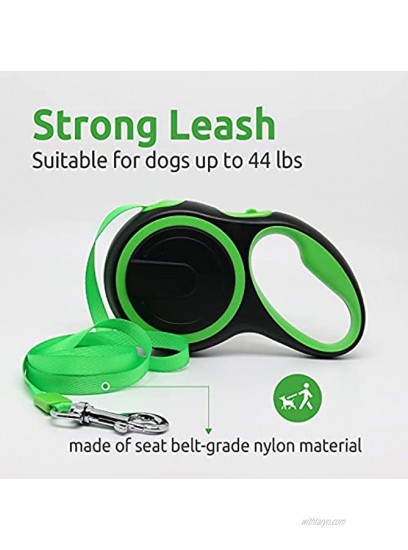 Aclinker Retractable Dog Leash for Small Dogs and Medium 16 ft Strong Nylon Tape Switch Easy to Lock and 360° Tangle-Free