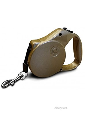 American Kennel Club AKC Metallic Double Lock Retractable Safety Leash Gold
