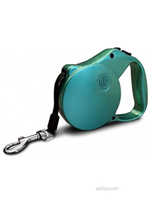 American Kennel Club AKC Metallic Double Lock Retractable Safety Leash Green