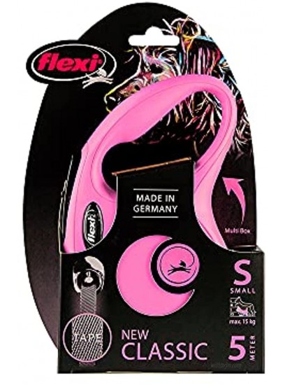 Automatic Leash Flexi New Classic Tape S 5M Pink