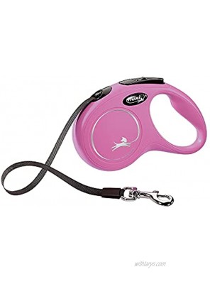 Automatic Leash Flexi New Classic Tape S 5M Pink