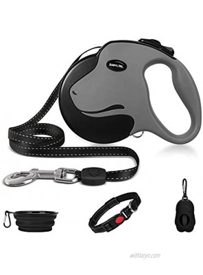 Babyltrl Upgraded Heavy Duty Retractable Dog Leash 360° Tangle-Free Large Dog Retractable Leash up to 110lbs 16ft Strong Reflective Nylon Tape with Anti-Slip Handle One-Handed Brake Pause Lock
