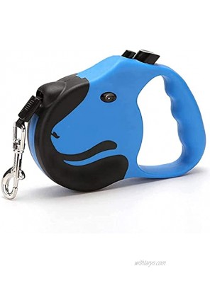 BVCLTP Retractable Dog Leash Heavy Duty Walking Leash with Anti Slip Handle 360° Tangle-Free Strong Reflective Nylon Tape 10 ft for Dogs Up to 22 lbs One-Handed Brake Pause Lock