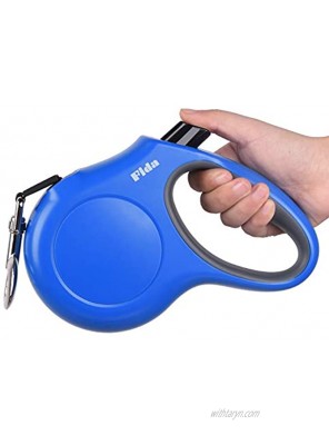 Fida Retractable Dog Leash 16ft Heavy Duty Pet Walking Leash for X-Small Small Medium Large Dog or Cat up to 110 lbs Tangle Free. One-Hand Brake Large Blue