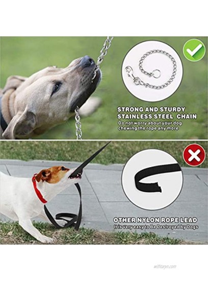 Idepet Heavy Duty Retractable Dog Leash for Small and Medium Dogs Anti-Chewing Steel Chain 360 Degree Tangle-Free,Break and Lock System,16ft Leash for Dog Walking Flat Rope