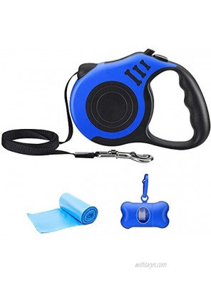 JKYP Retractable Dog Leash Heavy Duty Pet Walking Leash with Non-Slip Handle Strong and Durable Nylon Tape One Button Pause and Lock Suitable for Small Medium Dogs and Cats,10ft Blue3M