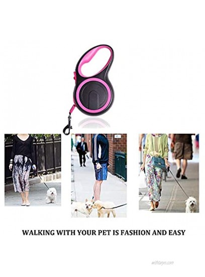 Petderland Retractable Dog Leash 16ft Pet Walking Leash for Small to Medium Dogs or Cats up to 44 lbs Tangle Free. One Button Brake & Lock,