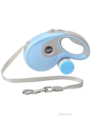 PetLover Retractable Dog Leash Heavy Duty Dog Walking Leash with 360° Tangle-Free Anti-Slip Handle 15FT Strong Nylon Rope One-Handed Brake Pause Lock for Small Medium Large Dogs Puppies Blue