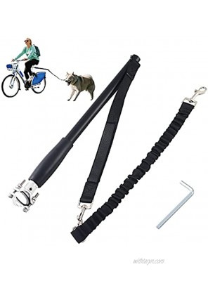Dog Bike Leash Easy Installation Removal Hands Free Bicycle Dog Exerciser Leash for Training Jogging Cycling Dog Walking 550-lbs Pull Strength Black
