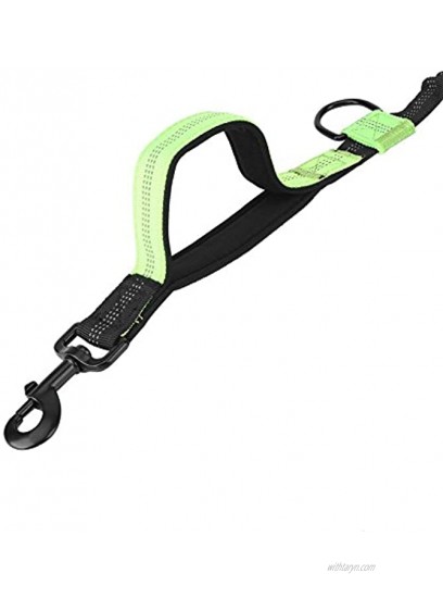Dog Walking Suit Hands Free Leash Reflective Adjustable Waist Belt for Running Walking HikingBlack Green