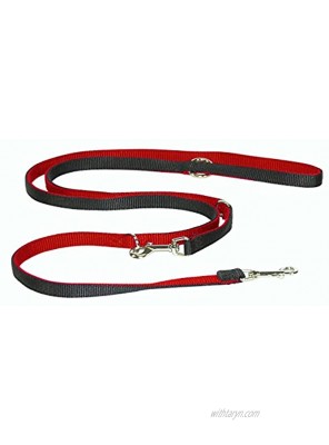 Hamilton Wide Double Thick Two Toned Nylon European Lead 3 4-Inch Red and Black