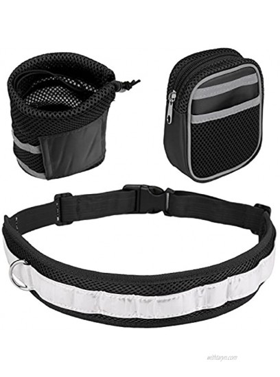 Hands Free Reflective Pet Dog Bungee Leash Kit Outdoor Dog Running Lead with Bottle Holder Waist Bag