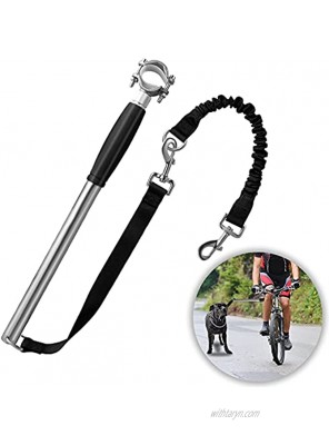 QHOWYAL Dog Bike Leash Bicycle Hands Free Leashes for Dog Retractable Bicycle Dog Leash for Outdoor Exercise Safety Dog Walking Leash for Bike to Training Dog Pets Easy to Installation