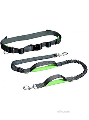 Tenwell Hands Free Dog Leash with Ajustable Waist Belt Dual Handle Bungees for Running Walking Jogging Hiking Prime for Medium Large DogsLeash:50 inch to 60 inch Waist:28" to 40"