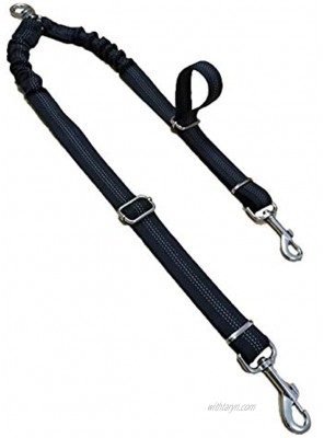 Dual Dog Leash Double Dog Leash Tangle Free with Shock Absorbing Bungee Double Dog Walking Training Leash,Comfortable Dog Y Leash Reflective 2 Dog Leashes for Large Medium Small Dogs