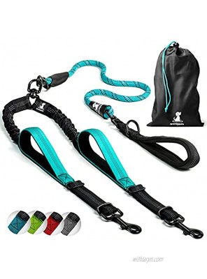 Heavy Duty Rope Bungee Leash for Large and Medium Dogs with Anti-Pull for Shock Absorption No Slip Reflective Leash for Outside