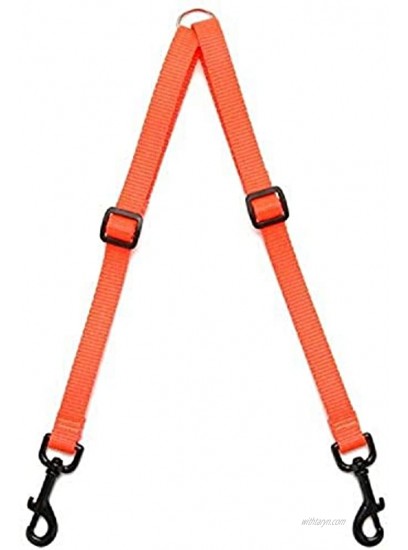 Max & Zoey 1-Inch Wide Walking Coupler Large Bright Orange