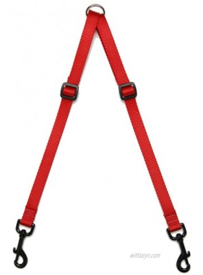 Max & Zoey 1-Inch Wide Walking Coupler Large Red