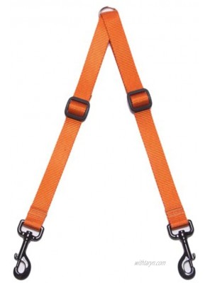 Max & Zoey 1-Inch Wide Walking Coupler Small Orange