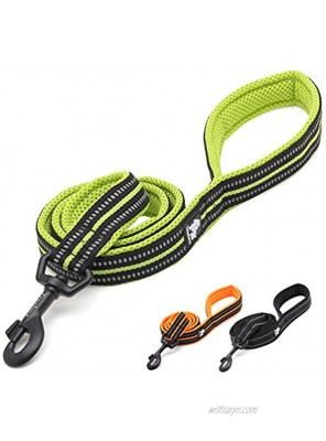 PENTAQ Pet Dogs Leads Night Safety 3M Reflective Stripes Dog Leash Soft Breathable 110cm Long 2.5cm Wide Durable Dogs Leads with Comfy Handle Strong & Metal Dog Collar Hook