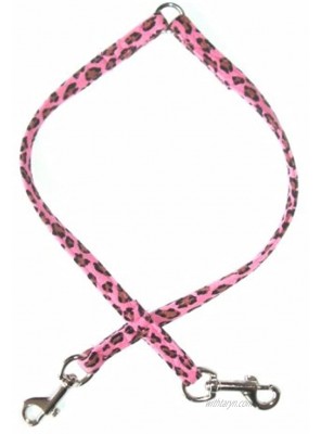 The Dog Squad Ultra Suede Pet Leash Coupler 10-Inch Pink