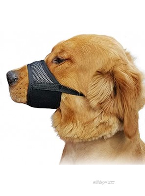 48MIC Dog Muzzles for Small Medium Large Dogs,Nylon Soft Muzzle to Prevent Biting Barking and Chewing Reflective MeshBreathable Dog Mussel