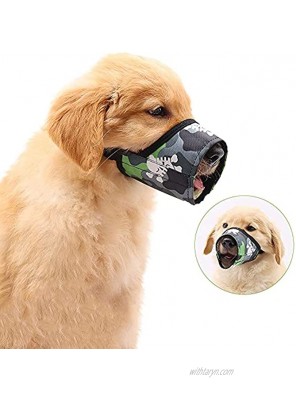 Dog Muzzle,Nylon Soft Mesh Breathable Dog Mouth Cover Anti Biting Barking,Pet Muzzle for Small Medium Large Dogs,Adjustable Strap,Loop Muzzle Anti-Dropping