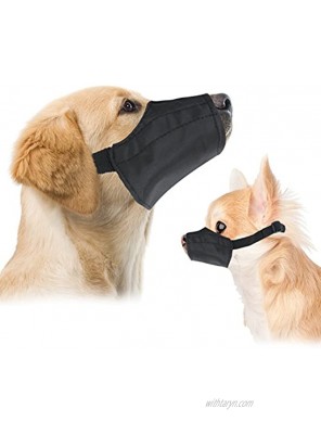 Downtown Pet Supply Quick Fit Dog Muzzle with Adjustable Straps Black Nylon Size 0 Size 1 Size 2 Size 3 Size 4 Size 5 Size 3 XL Size 4 XL or Size 5 XL