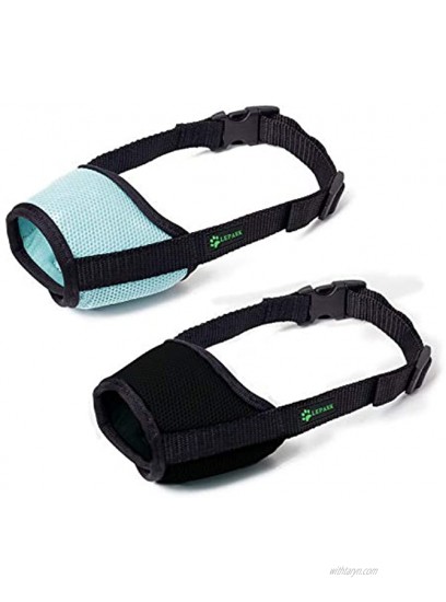 Lepark Soft Dog Muzzle with Breathable mesh Mouth Cover Dog Muzzles Prevent from Biting Barking and Chewing Adjustable