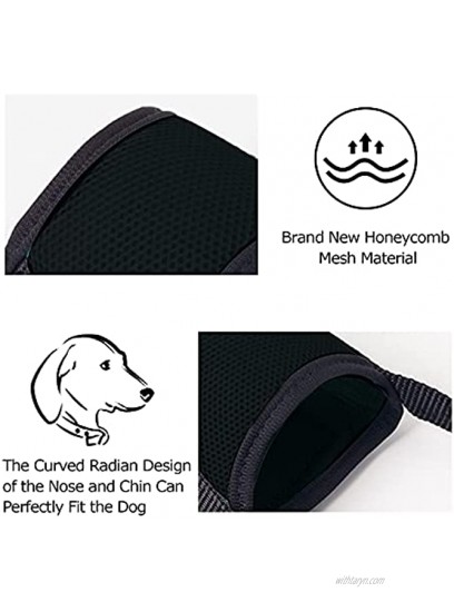 Lepark Soft Dog Muzzle with Breathable mesh Mouth Cover Dog Muzzles Prevent from Biting Barking and Chewing Adjustable