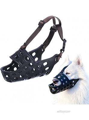 Mayerzon Dog Muzzle Soft Basket Muzzle for Dogs Prevents Biting Chewing and Licking Allows Panting and Drinking