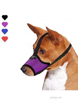 Mengbei tribe Dog Muzzle for Small Medium Large Dogs,Prevent Biting Barking Soft Muzzle for Dogs,Nylon Mesh Dog Muzzle Adjustable Loop Muzzle Anti-Dropping